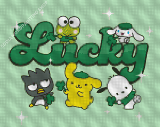 Lucky Sanrio Characters Poster Diamond Painting