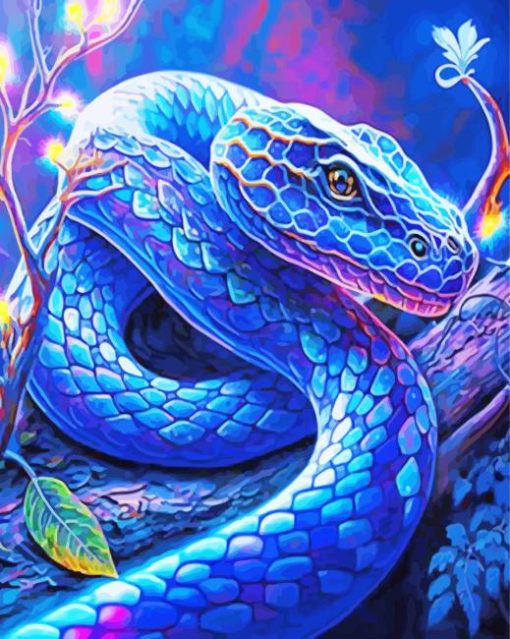 Magical Blue Snake Diamond Painting