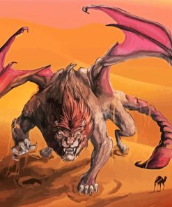 Manticore In Desert Diamond Painting