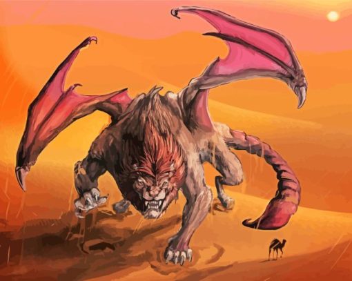 Manticore In Desert Diamond Painting