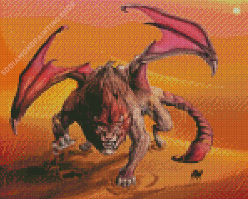 Manticore In Desert Diamond Painting