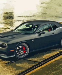 Matte Black Hellcat Srt Diamond Painting