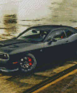 Matte Black Hellcat Srt Diamond Painting