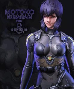 Motoko Kusanagi Anime Girl Diamond Painting