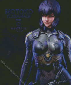 Motoko Kusanagi Anime Girl Diamond Painting