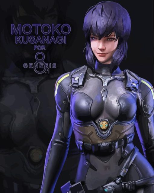 Motoko Kusanagi Anime Girl Diamond Painting