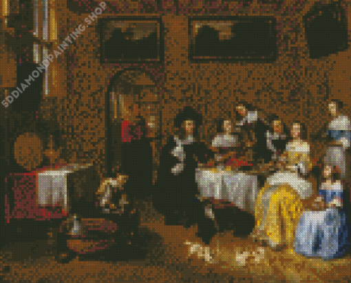 Noble Family Meal Diamond Painting