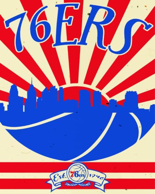 Philadelphia 76ers Vintage Poster Diamond Painting