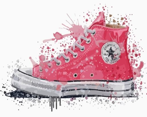 Pink Shoe Converse Diamond Painting