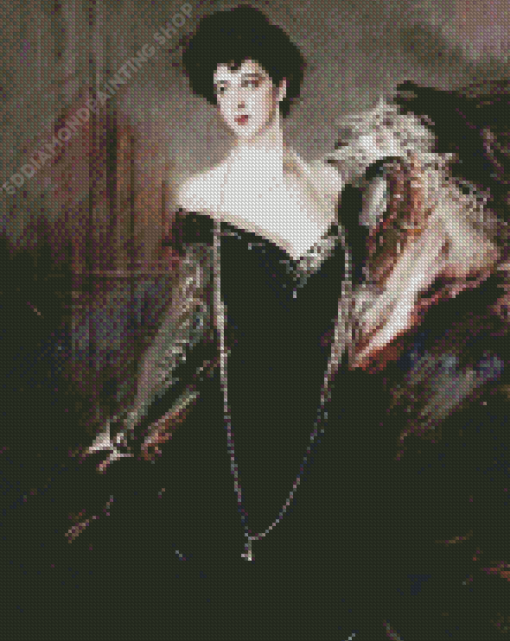 Portrait Of Donna Franca Florio By Boldini Diamond Painting