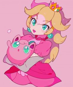 Princess Peach And Jigglypuff Diamond Painting