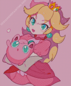 Princess Peach And Jigglypuff Diamond Painting