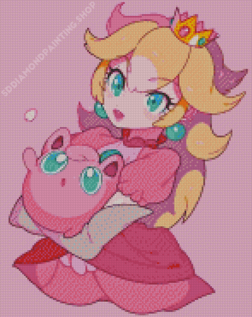 Princess Peach And Jigglypuff Diamond Painting