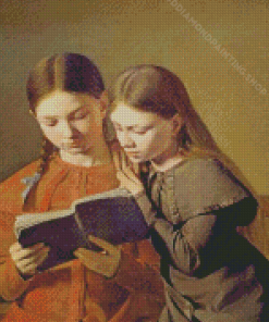 Reading Girls Diamond Painting