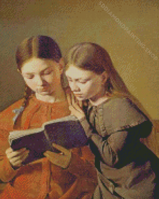 Reading Girls Diamond Painting