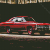 Red 68 Chevy Impala Car Diamond Painting