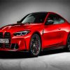 Red Bmw M4 Diamond Painting