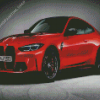 Red Bmw M4 Diamond Painting