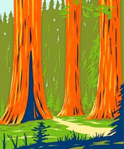 Sequoia Trees Diamond Painting