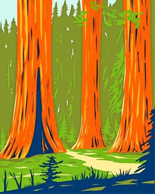 Sequoia Trees Diamond Painting