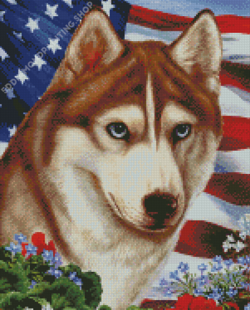 Siberian Husky Diamond Painting