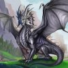 Silver Dragon Diamond Painting