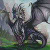 Silver Dragon Diamond Painting