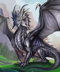 Silver Dragon Diamond Painting