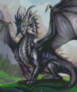 Silver Dragon Diamond Painting