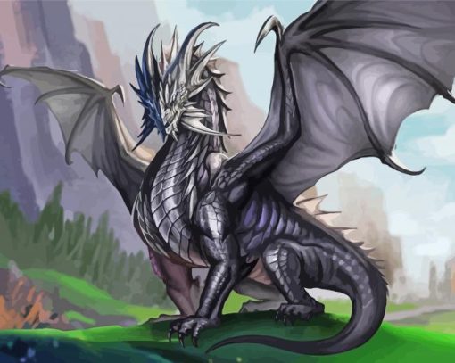 Silver Dragon Diamond Painting