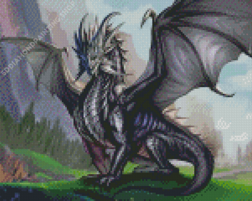 Silver Dragon Diamond Painting