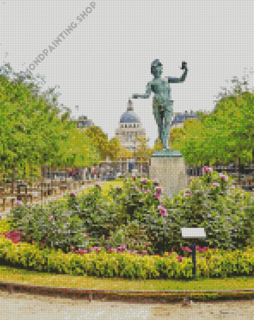 Statue In Jardin Du Luxembourg Diamond Painting