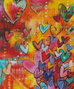 Stream Of Hearts Diamond Painting