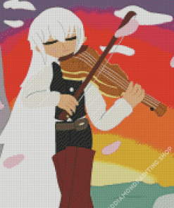 Playing Violin Anime Diamond Painting