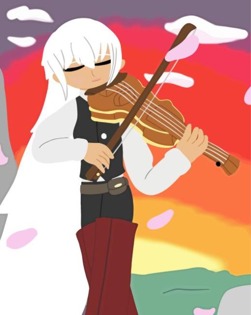 Playing Violin Anime Diamond Painting