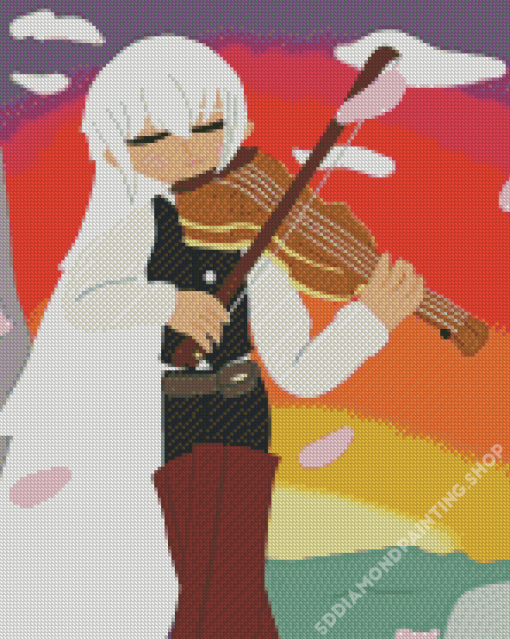 Playing Violin Anime Diamond Painting