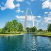 Gateway Arch With Landscape View Diamond Painting