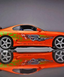 The Orange Toyota Supra Mk4 Car Diamond Painting