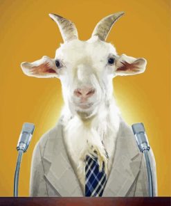 Classy Goat Wearing A Suit For Diamond Painting