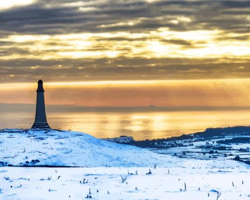 The Hoad Monument Tower At Sunset Diamond Painting