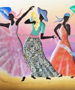 Three Black Women Dancing Diamond Painting