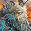 Warrior Wolf With Dream Catcher Diamond Painting