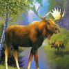 Wild Moose Diamond Painting