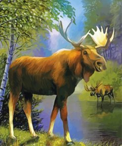 Wild Moose Diamond Painting