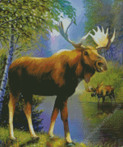 Wild Moose Diamond Painting