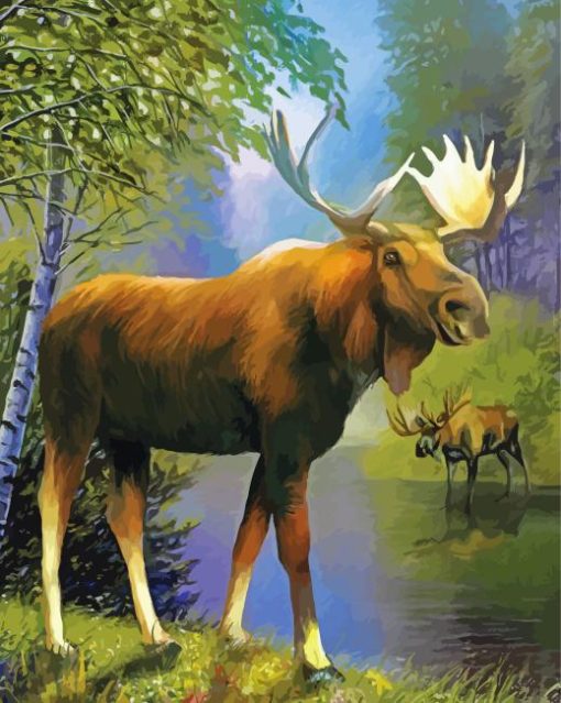 Wild Moose Diamond Painting