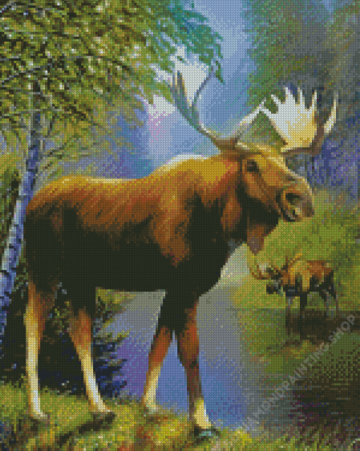 Wild Moose Diamond Painting