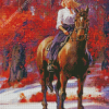 Woman Riding A Horse Diamond Painting