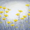 Yellow Flowers And Grey Art Diamond Painting