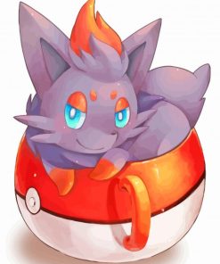 Zorua In A Cup Art Diamond Painting